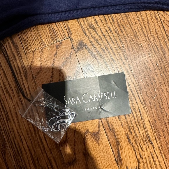 Sara Campbell navy and white striped poncho new without tags - Picture 4 of 4